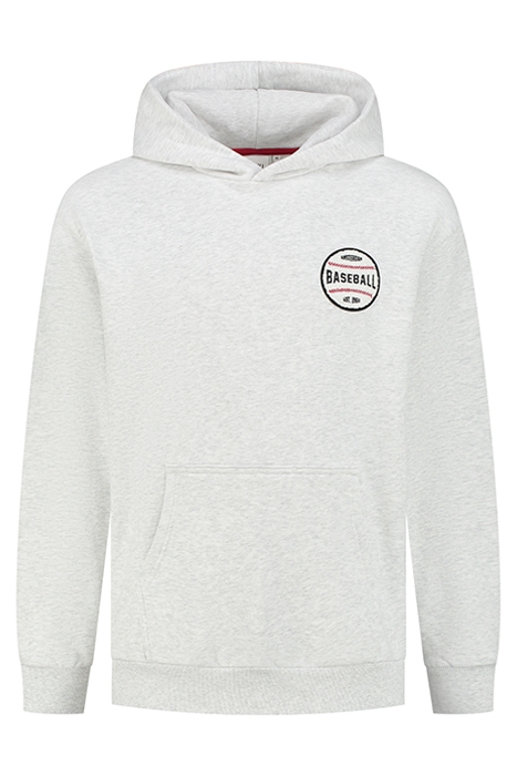 MEN BASEBALL HOODIE GREY MELANGE 1
