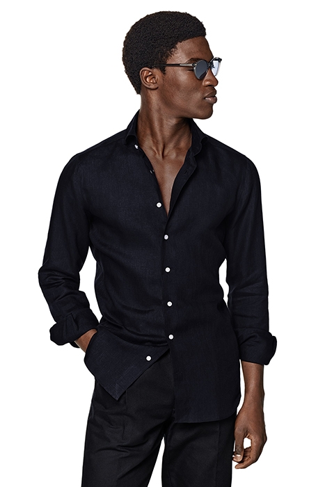 NAVY SLIM FIT SHIRT 1
