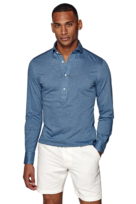 BLUE EXTRA SLIM FIT POPOVER 1