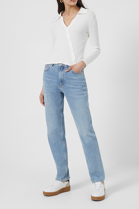 REINA RIBBED JERSEY TOP CLOTTED CREAM 2