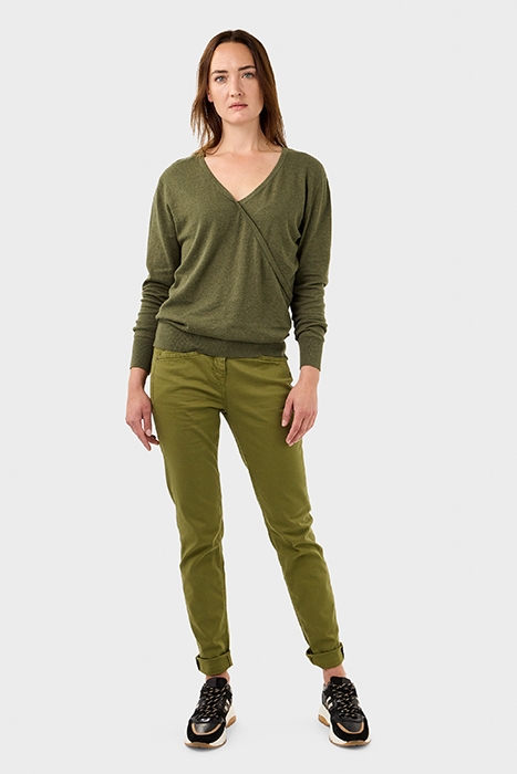 SWEATER WITH WRAP DETAIL AVOCADO 2