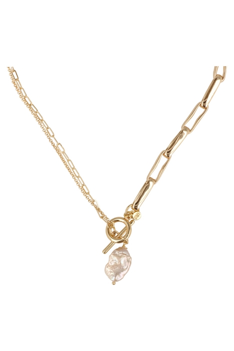 DIVINE PEARL NECKLACE PEARL + GOLD CREAM 4