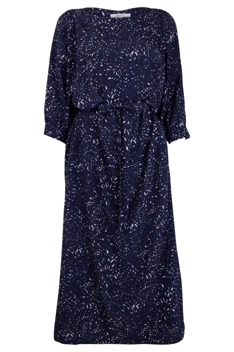 LONG DRESS WITH PRINT AND BELT NIGHT SKY 1