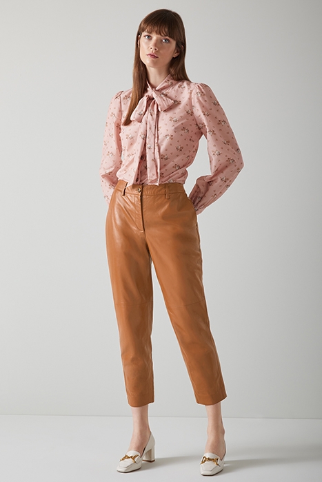 ARRAN LEATHER PANTS TOBACCO 1