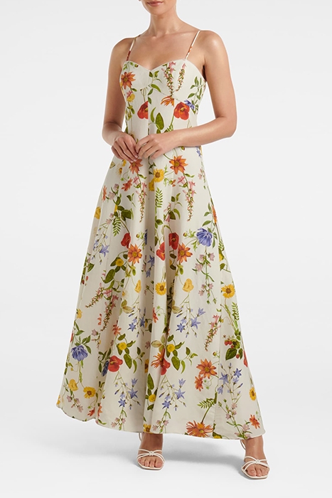 VAYDA STRAP MIDI SUN DRESS HILDEN FLORAL 1