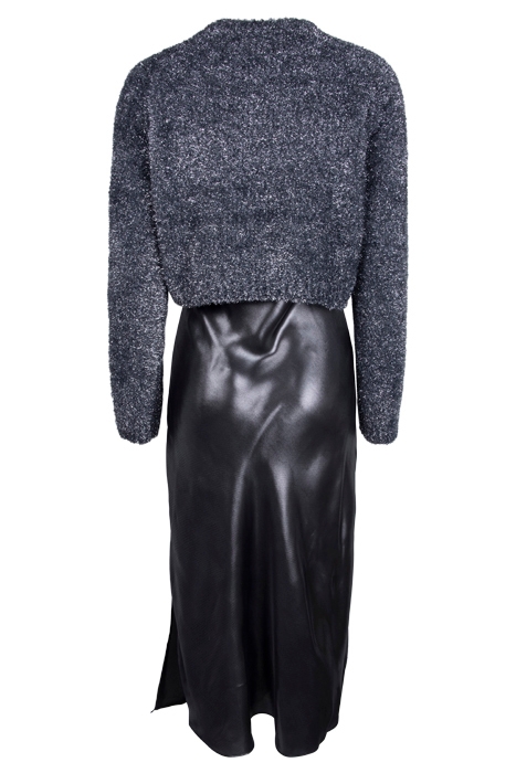 ROSETTA TINSEL DRESS BLACK/SILVER 2