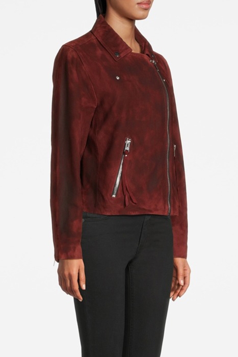 SUEDE DALBY BIKER GARNET RED 3