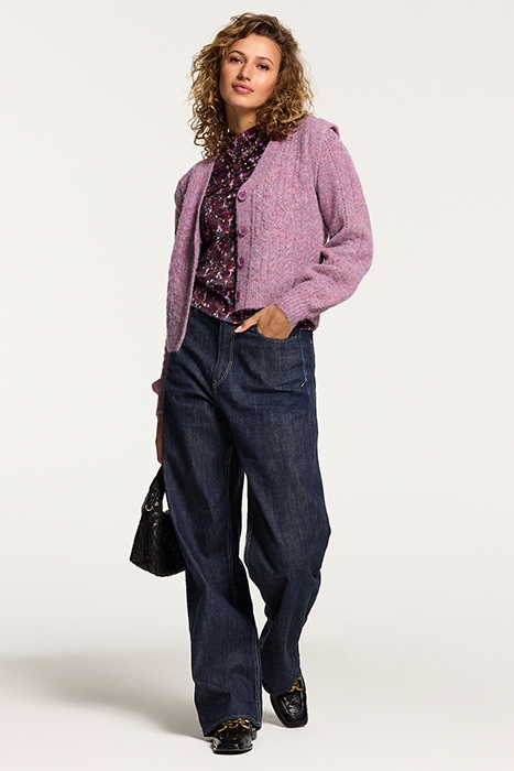 LADIES ASPEN CARDIGAN WINE PURPLE 4