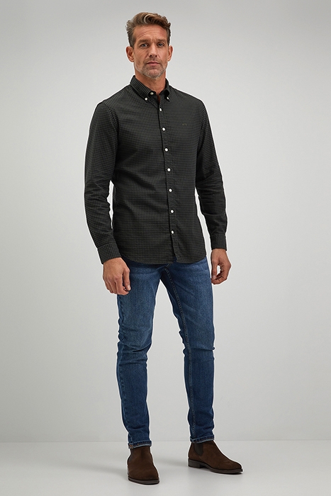 FLANNEL GINGHAM SHIRT NAVY 2