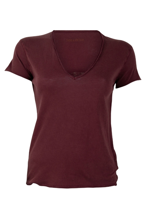 STORY FISHNET T-SHIRT COTON BORDEAUX 1