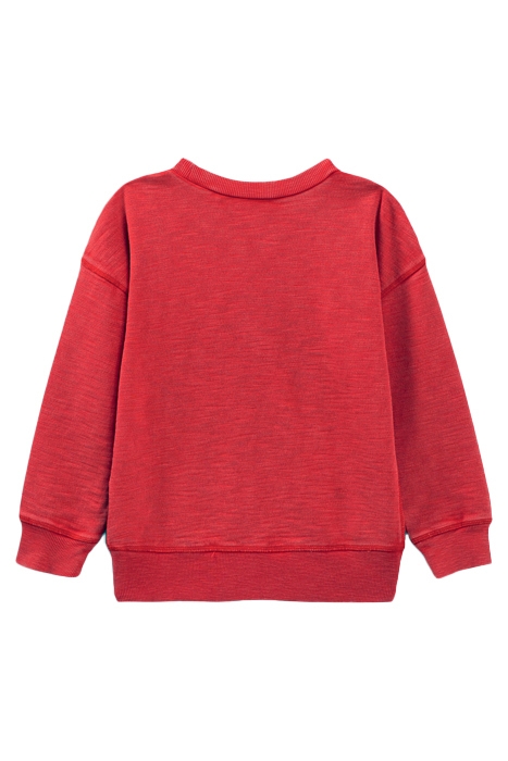 BOYS’ RED SWEATSHIRT WITH MOTORBIKE EMBOSSED SLOGANS 3