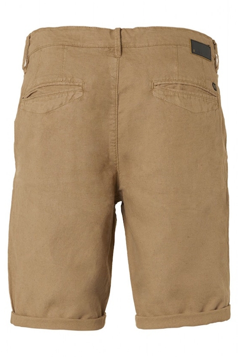 SHORT WITH LINEN GARMENT DYED CHINO KHAKI 2