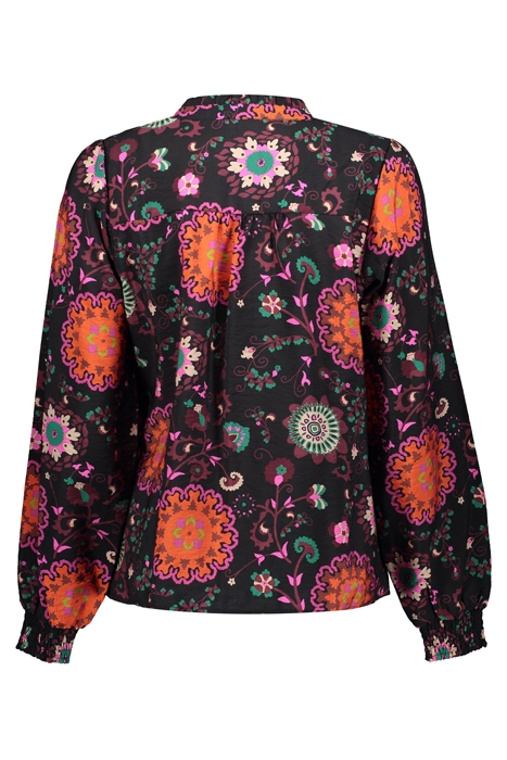 BLOUSE BLACK/BURGUNDY/PINK COMBI 2