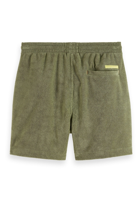 FAVE- TOWELING BERMUDA SHORT WITH EMBROIDERY ARMY 2