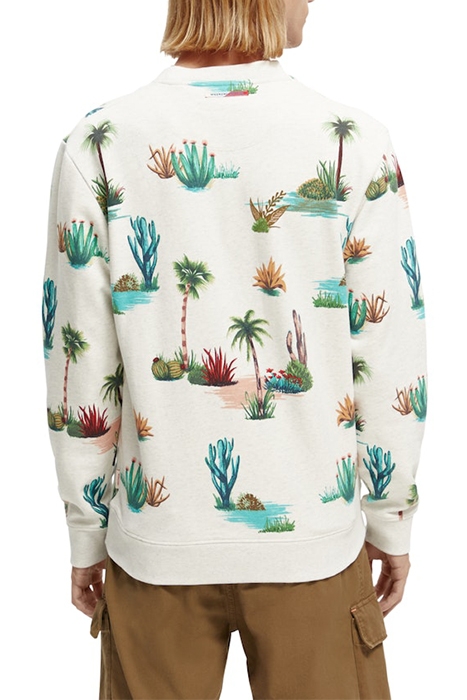 PRINTED CREWNECK FELPA SWEATSHIRT IN ORGANIC COTTON COMBO D 4