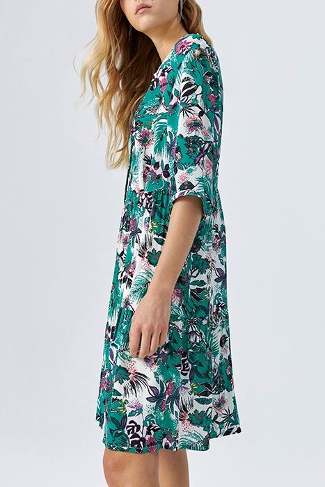 GREEN PLANT PRINT DRESS 5