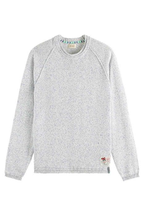 STRUCTURED MELANGE PULLOVER RIVIERA BLUE MELANGE 1