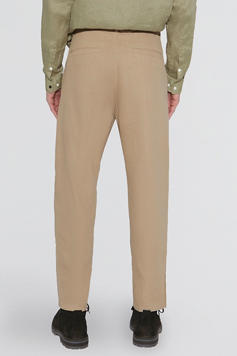 BEIGE CHEVRON SLIM CHINOS 2