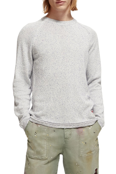 STRUCTURED MELANGE PULLOVER RIVIERA BLUE MELANGE 3