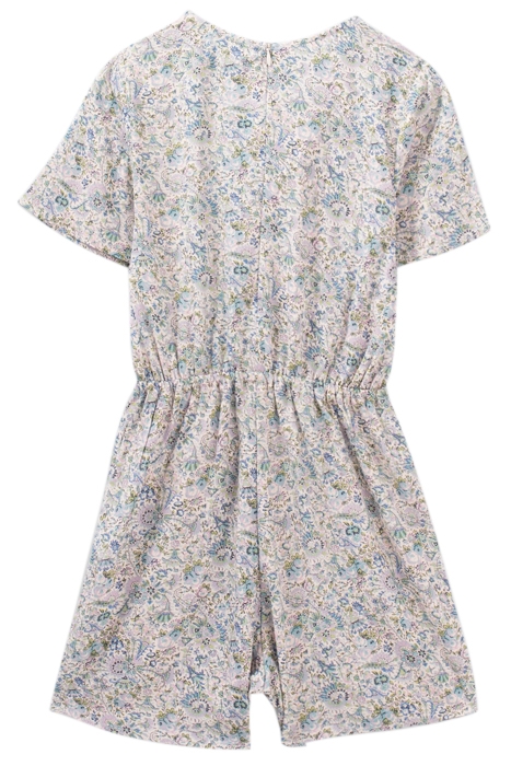 GIRLS' ECRU FLOWERY PRINT LENZING™ ECOVERO™ PLAYSUIT 2