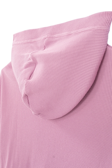 GIRLS’ VIOLET WAFFLE HOODIE 5