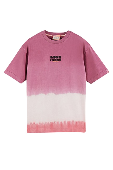 TIE-DYE CHEST ARTWORK T-SHIRT IN ORGANIC COTTON COMBO A 1