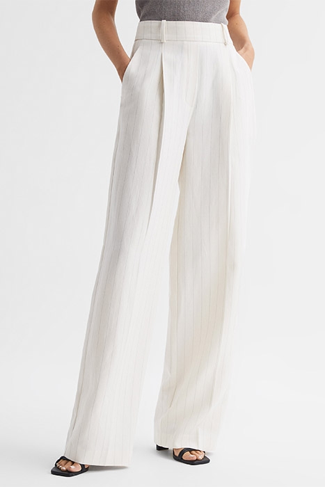 ARLETH WIDE-LEG & FLARED PANTS WHITE 1