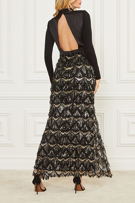 ABBY LONG DRESS JET BLACK 2