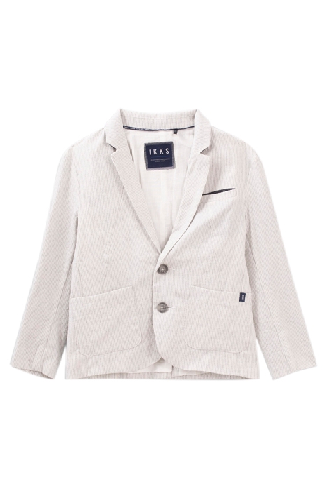 BOYS' BEIGE STRIPED SUIT JACKET 1