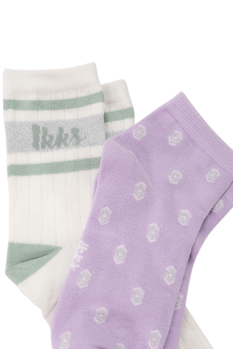 GIRLS’ VIOLET/WHITE SOCKS 4