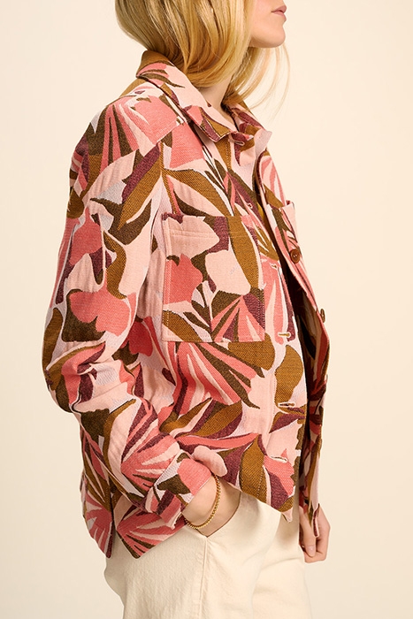 VIVI - MELON SAFARI JACKET WITH ARTY JUNGLE PRINT 4