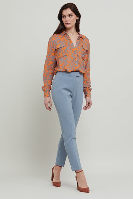 ORANGE TROPIC PRINT UTILITY SHIRT PRINT 3