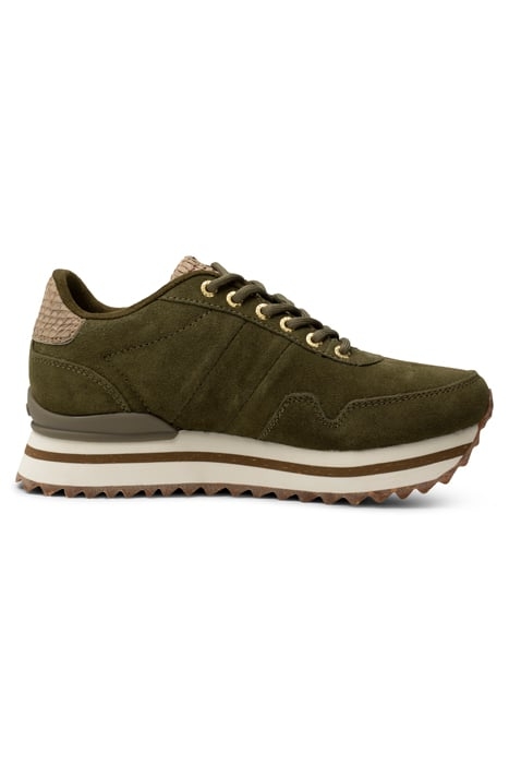 NORA III SUEDE PLATEAU DARK OLIVE 1