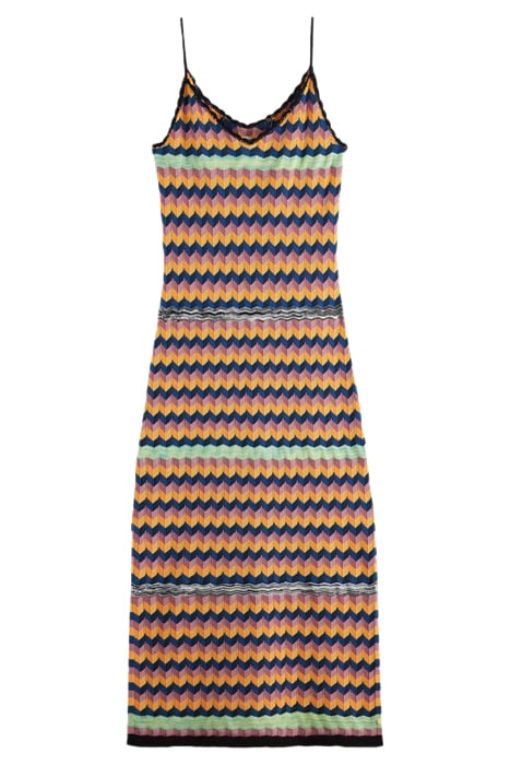 BORN TO LOVE KNITTED DRESS MULTI STRIPE 1
