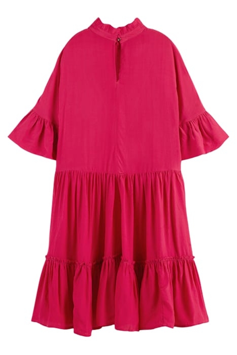 SHORT DRESS WITH RUFFLE SLEEVE DETAIL CHERRY PIE 2