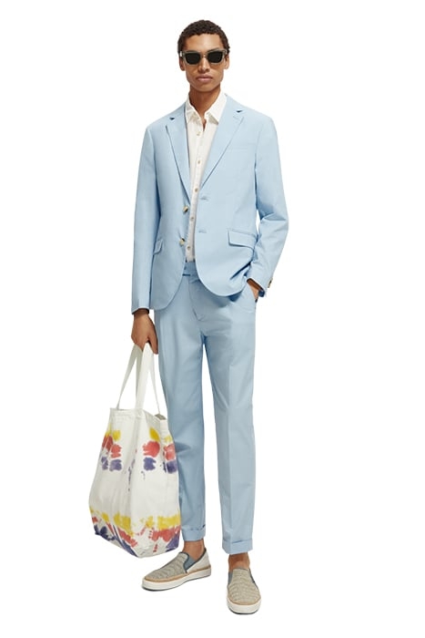 UNCONSTRUCTED DRESSED POPLIN BLAZER SEA BLUE 5