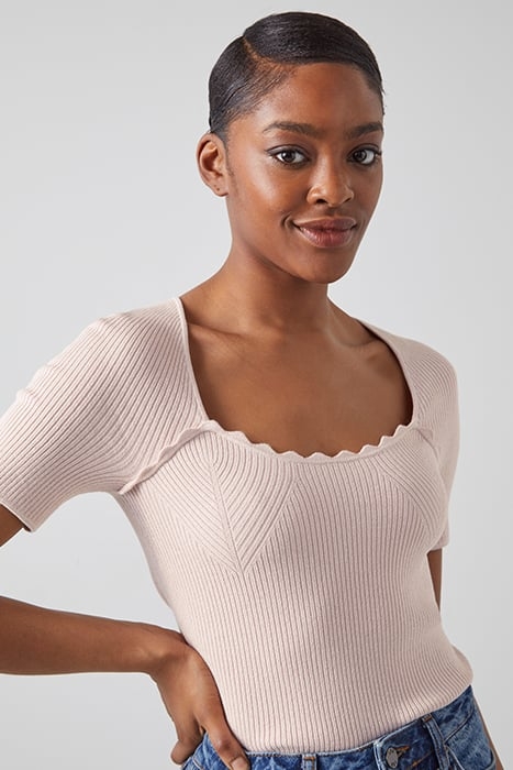 FARA KNITTED SWEATER METALLIC PINK 4