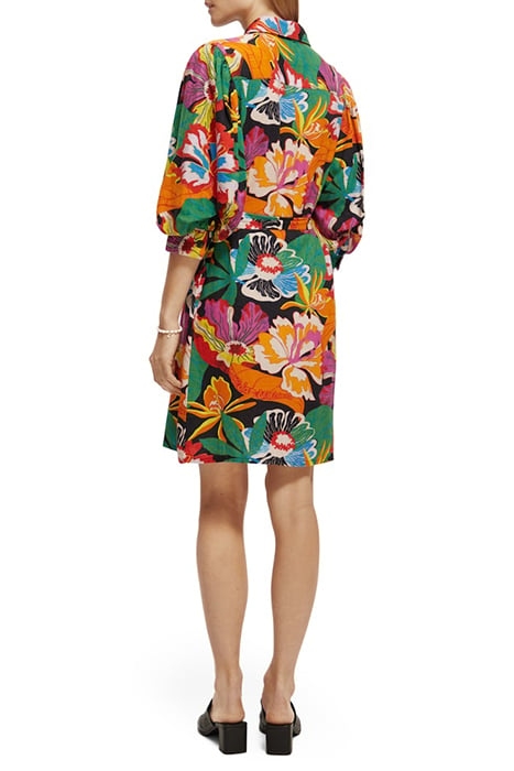 PUFF SLEEVE SHORT DRESS FLORAL 5