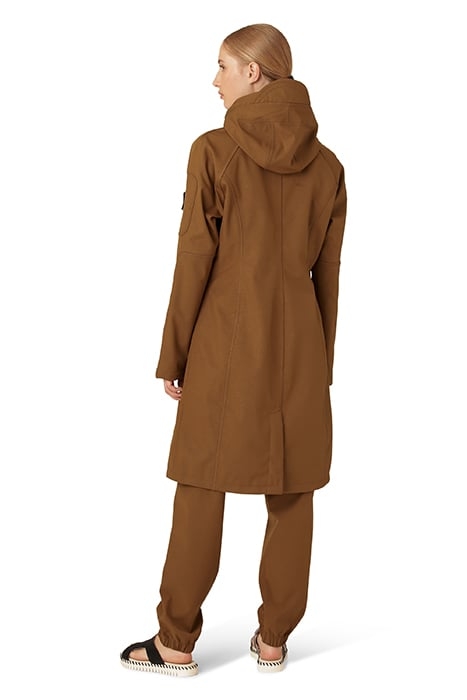 RAIN37L SOFT SHELL COAT WALNUT 2