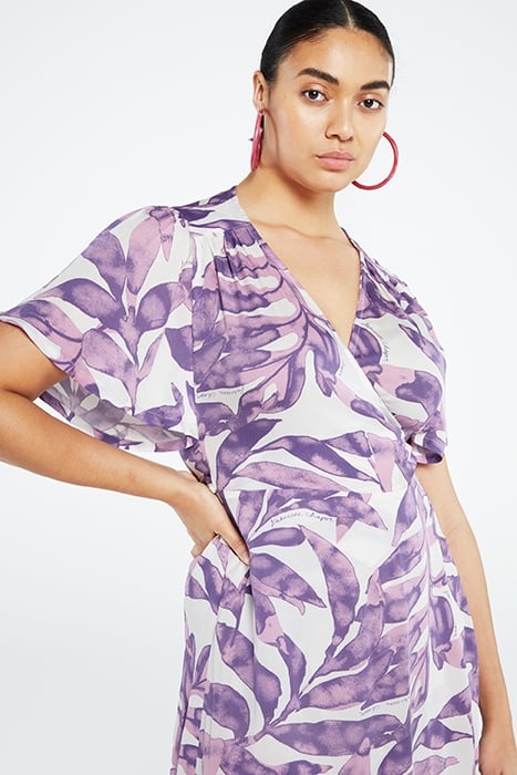 ARCHANA BUTTERFLY DRESS WARM WHITE/DUSTY LOV 4