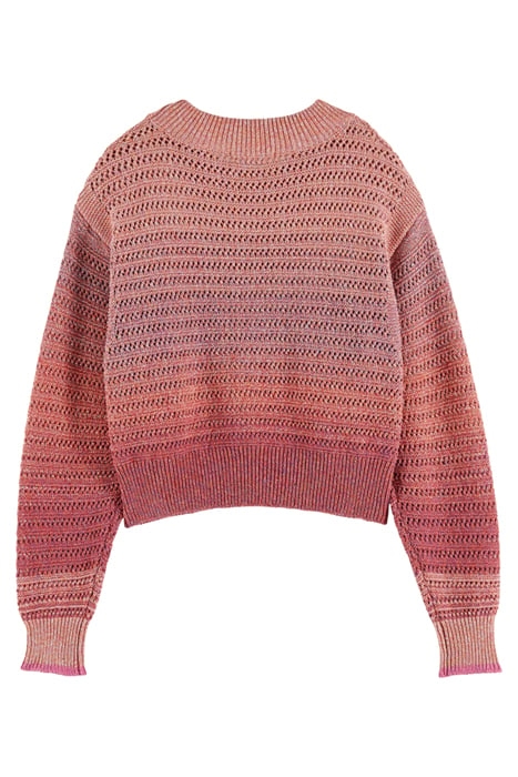 DEGRADE MULTI-COLOR PULLOVER PINK PUNCH MELANGE 2