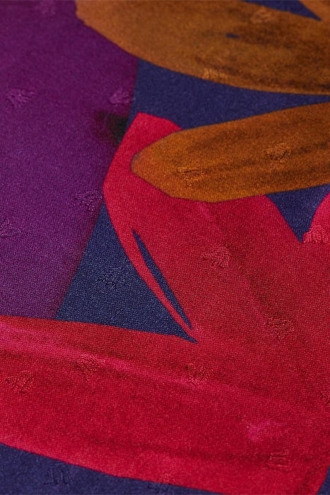 RELAXED FIT SHIRT DRESS IN VISCOSE JACQUARD FLOWER CAMO 3