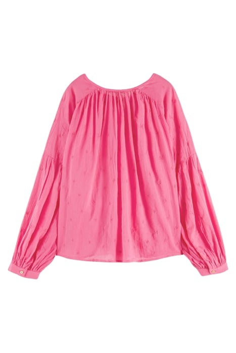 VOLUMINOUS POPOVER WITH ALLOVER EMBROIDERY IN ORGANIC COTTON 2