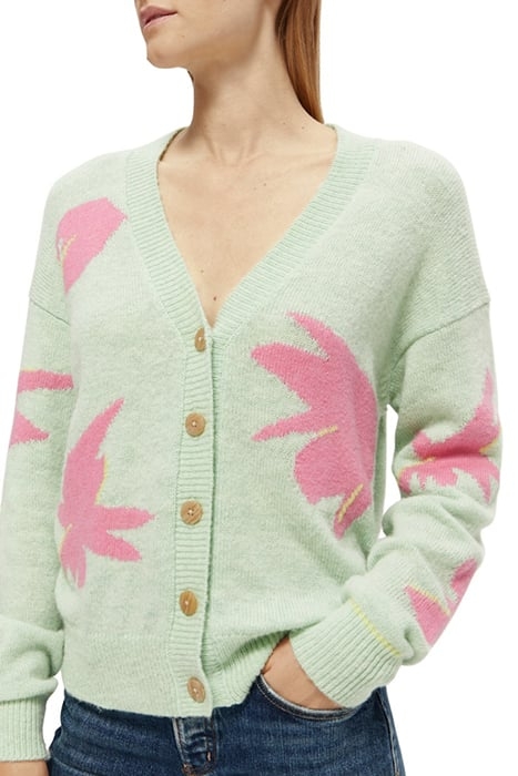 INTARSIA BOXY-FIT CARDIGAN COMBO A 6