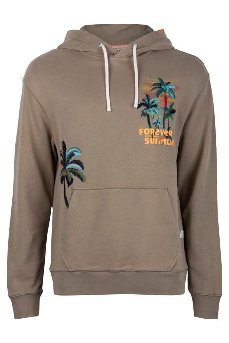 FOREVER SUMMER ARTWORK HOODIE KHAKI 1