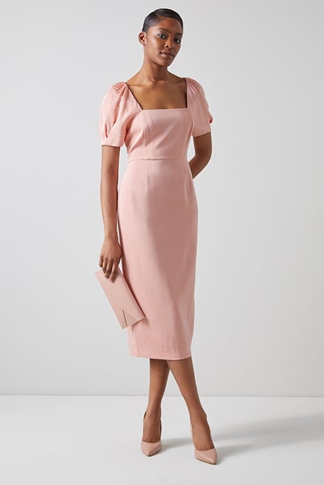 PAIGE MIDI DRESS PALE PINK 1