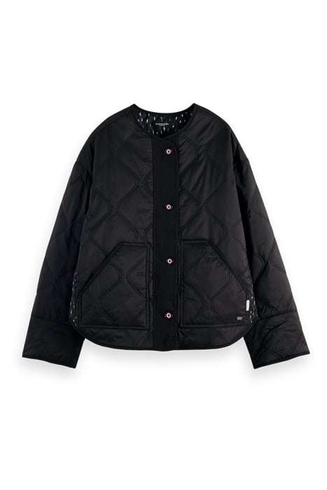 QUILTED REVERSIBLE COAT BLACK 1