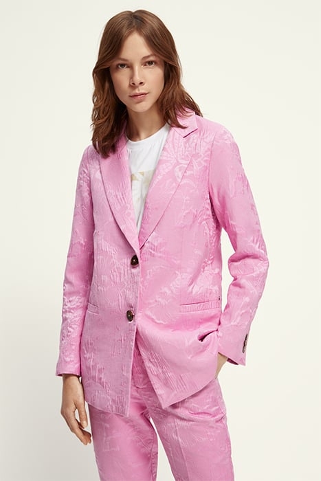 JACQUARD SINGLE BREASTED BLAZER ORCHID PINK 6