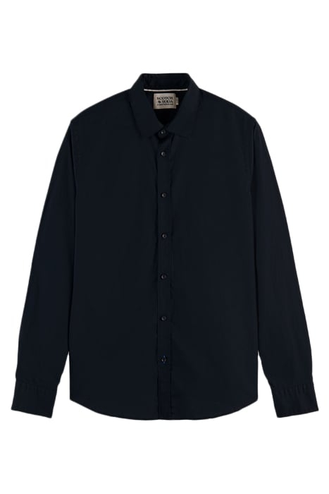ESSENTIAL - SOLID ORGANIC CO/EA SLIM FIT SHIRT NIGHT 1