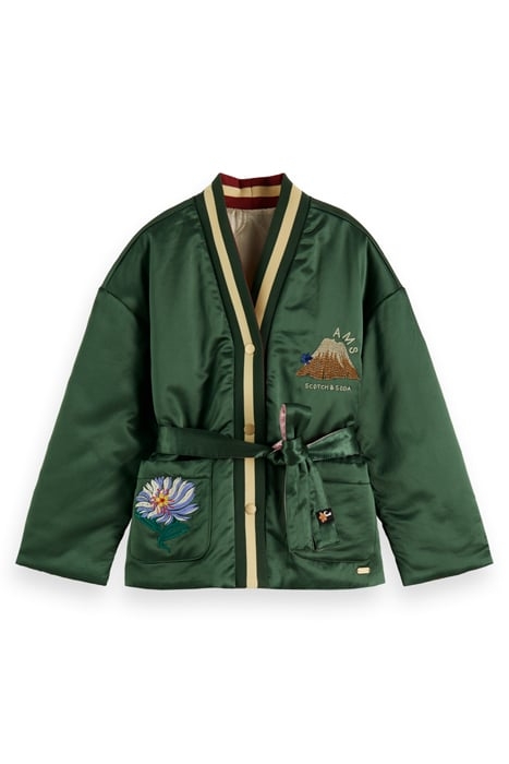 REVERSIBLE SOUVENIR KIMONO BOMBER MILITARY 1